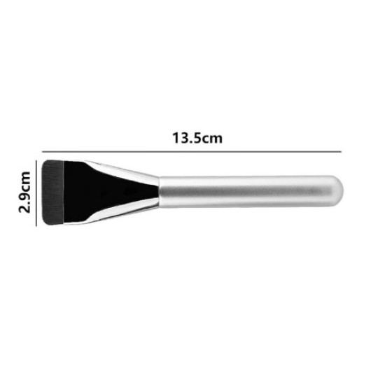 Foundation Brush Flat - Foundation Make-up Borstel - Platte Borstel voor vloeibare make-up: HA-39 Zilver