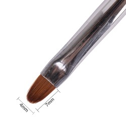 Gelpenseel Zwart met zwarte steentjes - Mt 4 lengte 7mm Gelpenseel Zwart met zwarte steentjes - Mt 4 lengte 7mm