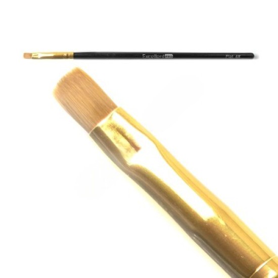 Gel Penseel - Excellent Pro - Flat Nr.4 Gel Penseel - Excellent Pro - Flat Nr.4