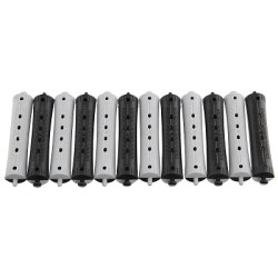 Haarrollers Permanent Zwart-Grijs 12st