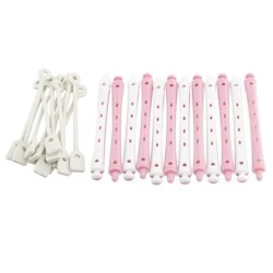 Haarrollers Permanent Roze-Wit 12st