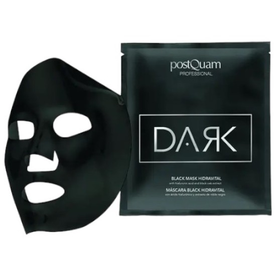Vegan Detox Zwarte Vlies Masker Hydrovitaal - Vegan Detox Black Facial Mask - PostQuam - 1st