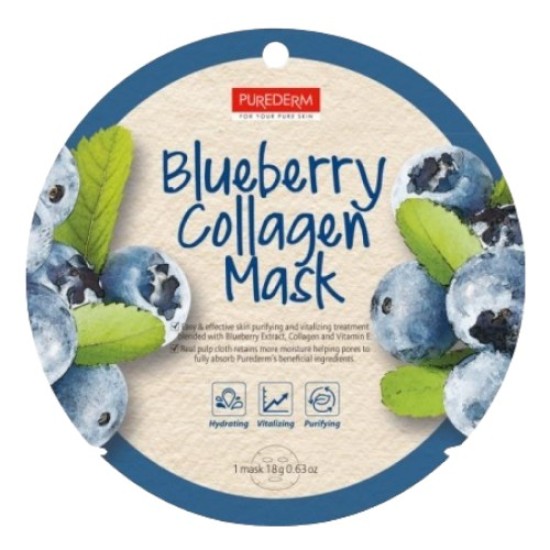 Blueberry Collagen vliesmasker Purederm