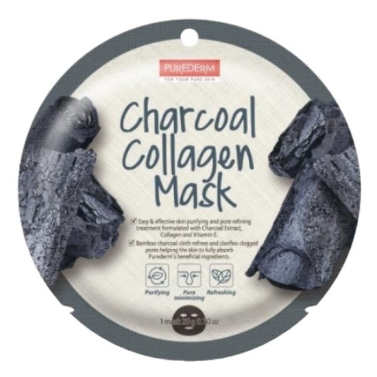 Charcoal Collageen vliesmasker Purederm