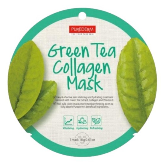 Green Tea Collagen vliesmasker Purederm