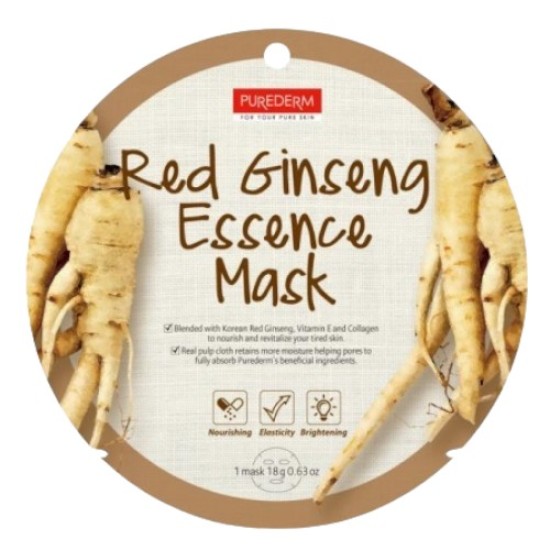 Rode Gingseng Extract vliesmasker Purederm