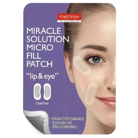 Miracle Solution Micro Fill Patch - Lip & Eye - 2 Patches - Purederm pad voor lip & onder de ogen 2st Miracle Solution Micro Fill Patch - Lip & Eye - 2 Patches - Purederm pad voor lip & onder de ogen 2st