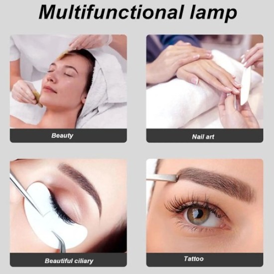 Multifunctionele Beauty - Manicure Lamp met tafelklem - Kleur: Wit