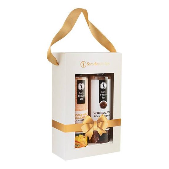 Sara Beauty Spa Cadeauset Chocolade Voedende Creme - Mango Arnica Voet en badzout