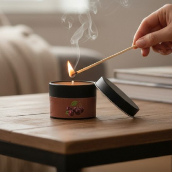 Massage Candle - Hot Massage Oil - Massage Kaars in blik - 40g: Cherry Massage Candle - Hot Massage Oil - Massage Kaars in blik - 40g: Cherry