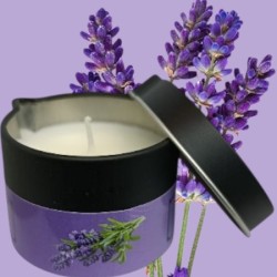 Massage Candle - Hot Massage Oil - Massage Kaars in blik - 40g: Lavendel