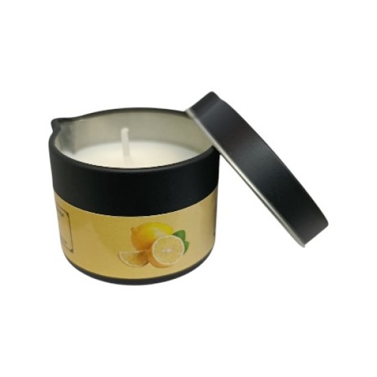Massage Candle - Hot Massage Oil - Massage Kaars in blik - 40g: Lemon Massage Candle - Hot Massage Oil - Massage Kaars in blik - 40g: Lemon