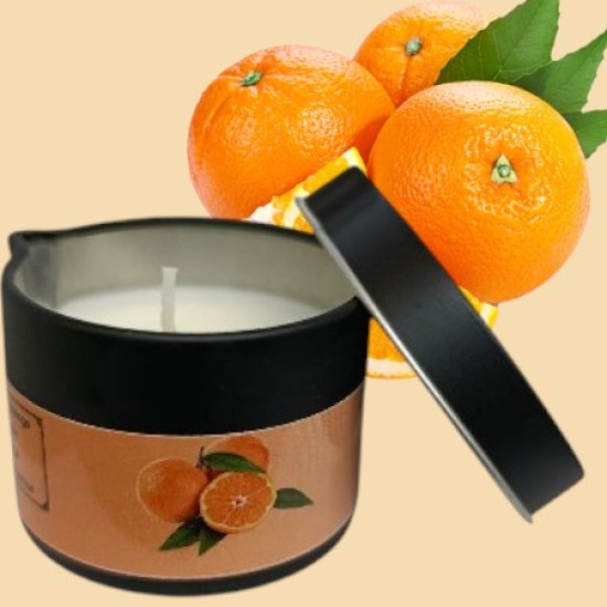 Massage Candle - Hot Massage Oil - Massage Kaars in blik - 40g: Orange Massage Candle - Hot Massage Oil - Massage Kaars in blik - 40g: Orange