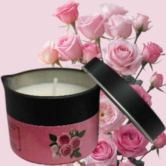 Massage Candle - Hot Massage Oil - Massage Kaars in blik - 40g: Rose Massage Candle - Hot Massage Oil - Massage Kaars in blik - 40g: Rose