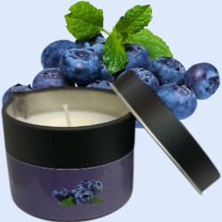 Massage Candle  - Hot Massage Oil - Massage Kaars in blik - 40g: Blue Berry
