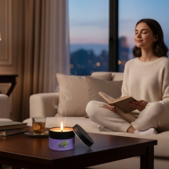 Massage Candle - Hot Massage Oil - Massage Kaars in blik - 40g: Lavendel