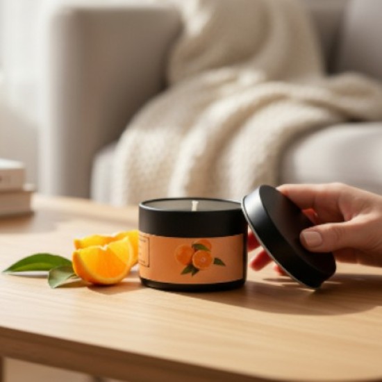 Massage Candle - Hot Massage Oil - Massage Kaars in blik - 40g: Orange Massage Candle - Hot Massage Oil - Massage Kaars in blik - 40g: Orange