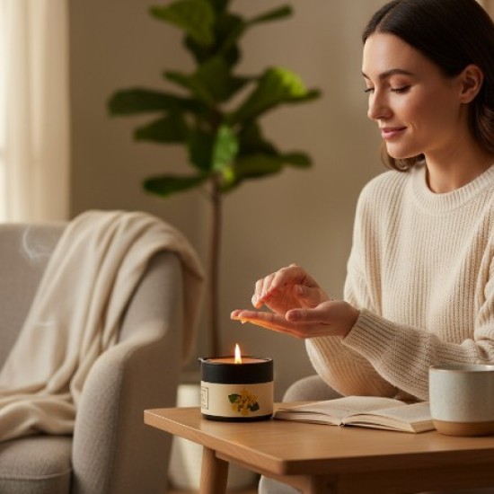 Massage Candle - Hot Massage Oil - Massage Kaars in blik - 40g: Osmanthus