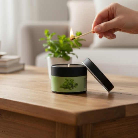 Massage Candle - Hot Massage Oil - Massage Kaars in blik - 40g: Peppermint Massage Candle - Hot Massage Oil - Massage Kaars in blik - 40g: Peppermint