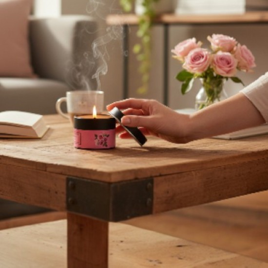Massage Candle - Hot Massage Oil - Massage Kaars in blik - 40g: Rose Massage Candle - Hot Massage Oil - Massage Kaars in blik - 40g: Rose