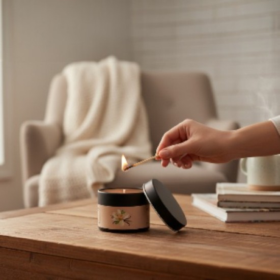 Massage Candle - Hot Massage Oil - Massage Kaars in blik - 40g: Vanilla