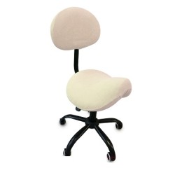 Badstof zadelzit hoes met rugleuning