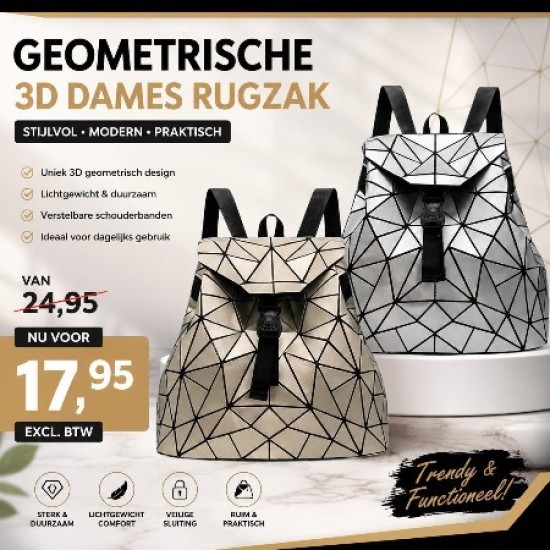 Geometrische - 3D Dames Rugzak Geometrische - 3D Dames Rugzak