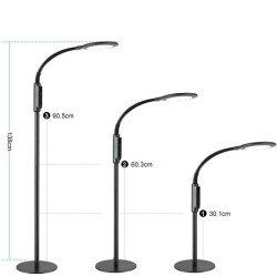 Dimbare Led Vloerlamp - Zwart