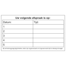 Afsprakenkaartjes Nr. 27
