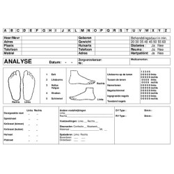 50 stuks Analysekaarten Pedicure