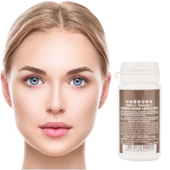 Hennapoeder voor het verven van wenkbrauwen en wimpers - Anna Hornung - Bruin 20gr