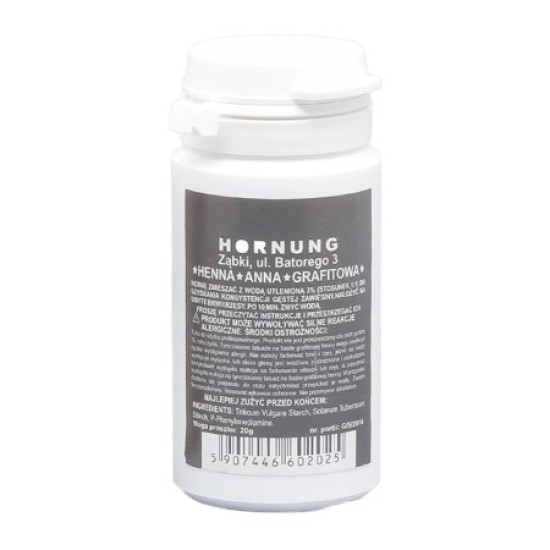Hennapoeder voor het verven van wenkbrauwen en wimpers - Anna Hornung - Grijs 20gr