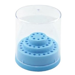 Frees Bit Houder rond- Nagel Bithouder voor 48 bitjes/freesjes - Kleur: Blauw