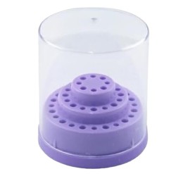 Frees Bit Houder rond- Nagel Bithouder voor 48 bitjes/freesjes - Kleur: Paars