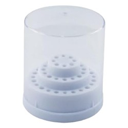 Frees Bit Houder rond - Nagel Bithouder voor 48 bitjes/freesjes - Kleur: Wit