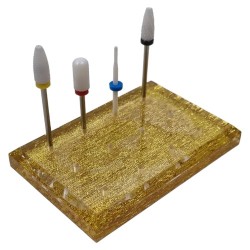 Nagel Bithouder - Frees Bit Houder voor 12 bitjes  - Goud