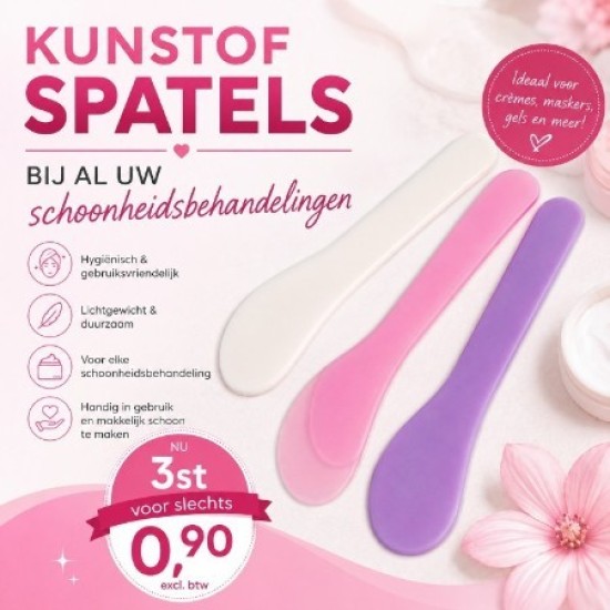 Kunststof spatels - 3st Kunststof spatels - 3st