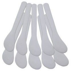 Kunststof spatel klein - 13 cm - Wit 10st