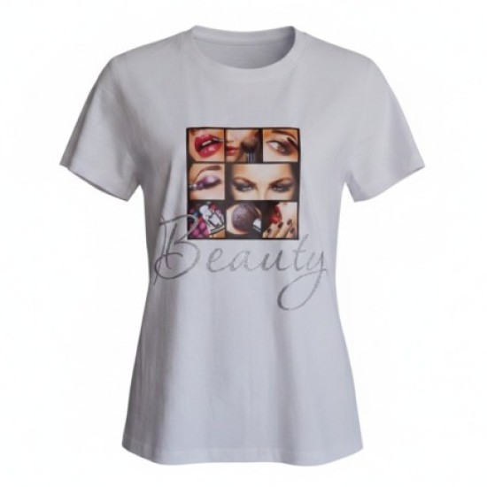 T-shirt met afbeelding: Nr. 01 - Make-up Beauty 