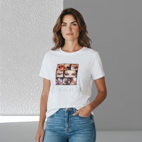 T-shirt met afbeelding: Nr. 01 - Make-up Beauty 