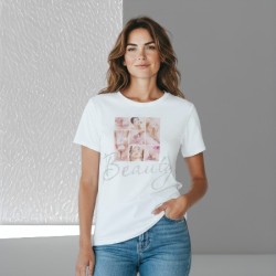 T-shirt met afbeelding: Nr. 05 - Pink Rose Beauty
