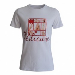 T-shirt met afbeelding: Nr. 06 - Red Feet Pedicure