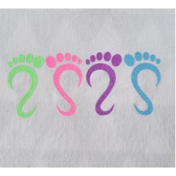 T-shirt met opdruk Multi Color Feet Nr. 08