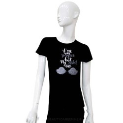 Zwart T-shirt not perfect lashes are wit-zilver Zwart T-shirt not perfect lashes are wit-zilver