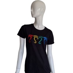 T-shirt met opdruk Multi Color Feet Nr. 09