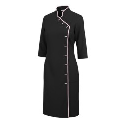 Jurk Romy Zwart met witte bies