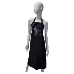 Kappersschort - Verfschort met opdruk: Vrouw met schaar