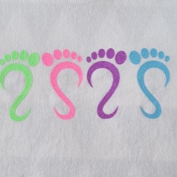 Schort met opdruk Multi Color Feet Nr. 08 Schort met opdruk Multi Color Feet Nr. 08