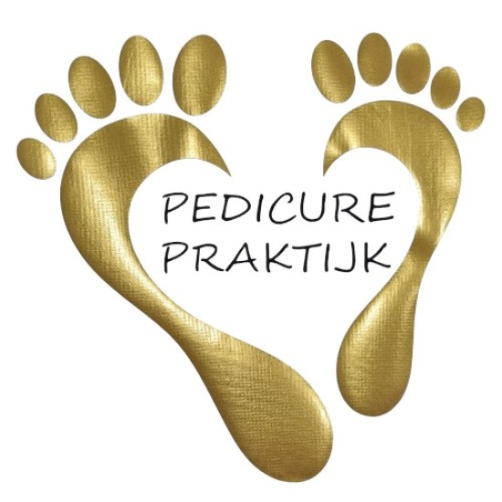 Pedicureschort met opdruk (Waterafstotend): Voeten Hartvormig - (Tekst) Pedicure Praktijk