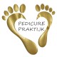 Pedicureschort met opdruk (Waterafstotend): Voeten Hartvormig - (Tekst) Pedicure Praktijk